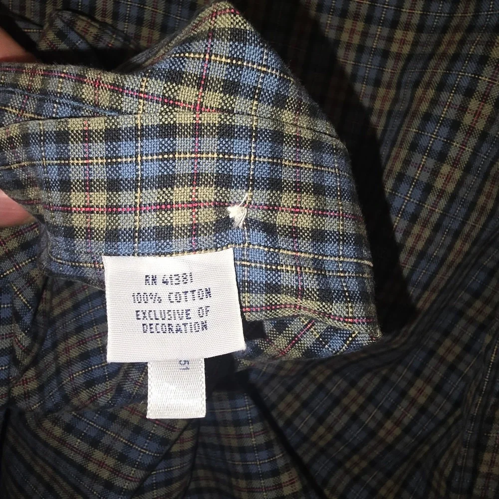Polo Ralph Lauren Button Down 2XB Men Blue Plaid Long Sleeve Pony Logo Shirt